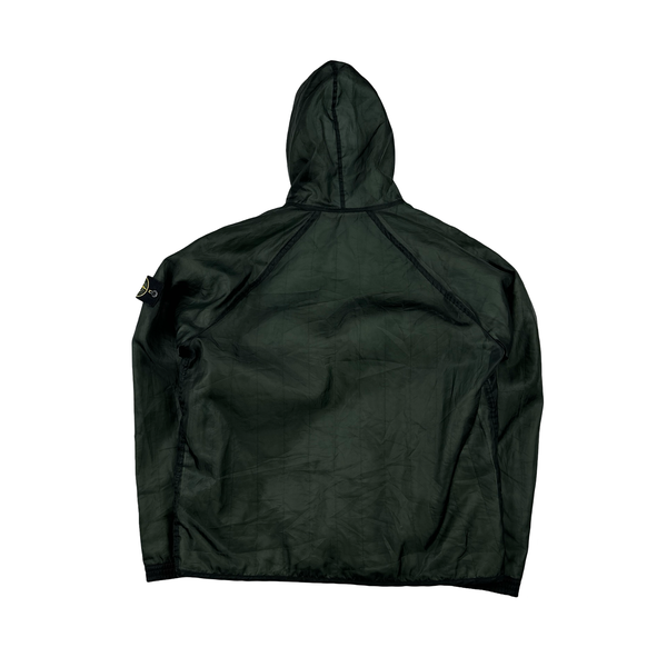 Stone Island Green 2002 Vintage Cotton Lined Monofilament Mesh Jacket - Large