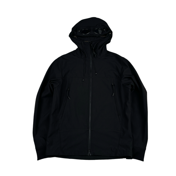 CP Company Black Soft Shell Goggle Jacket - Medium
