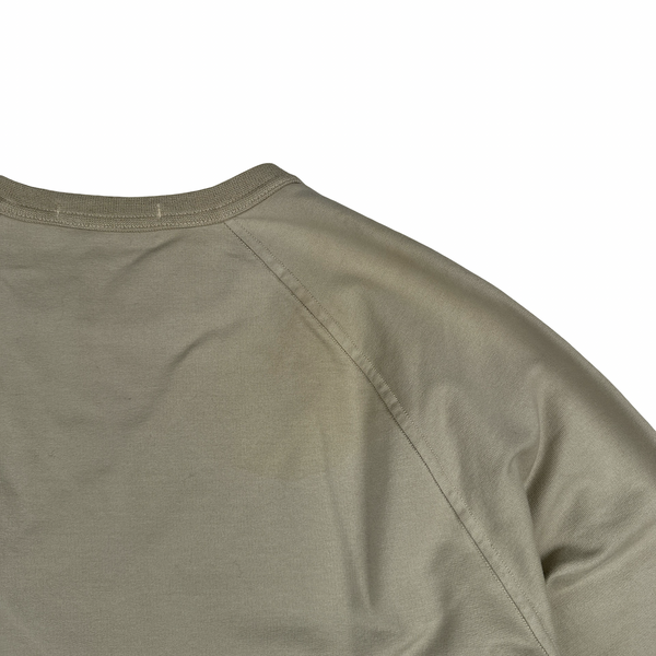 Stone Island 2021 Beige Ghost Piece Cotton Crewneck - Small