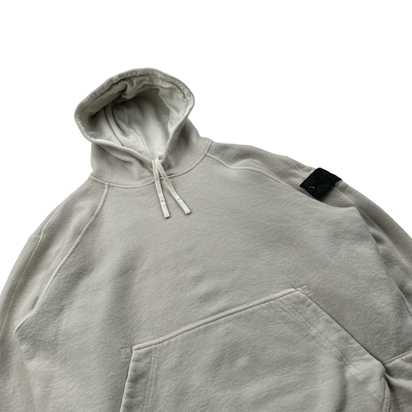 Stone Island 2021 Cream Wool Shadow Project Hoodie - Medium