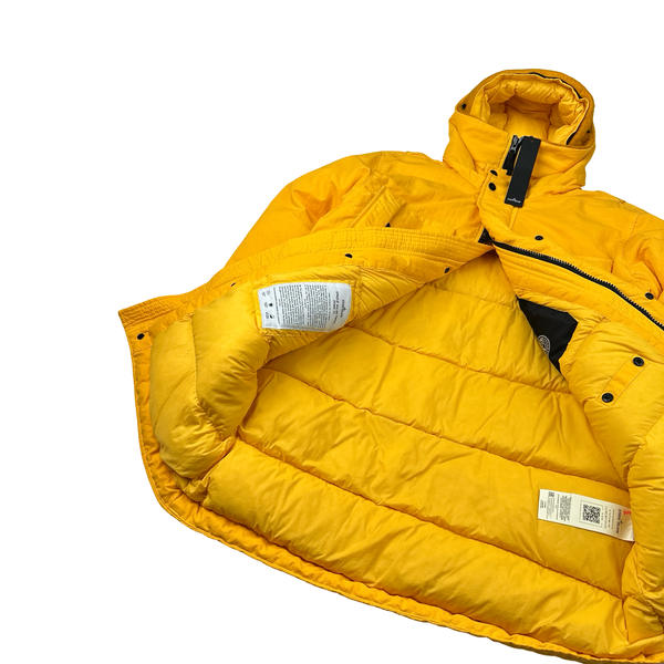 Stone Island 2022 Yellow Opaque Nylon Twill Down TC Puffer - Small