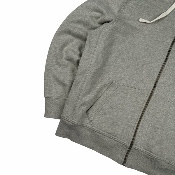 Ralph Lauren Grey Thick Cotton Zipped Hoodie - XL