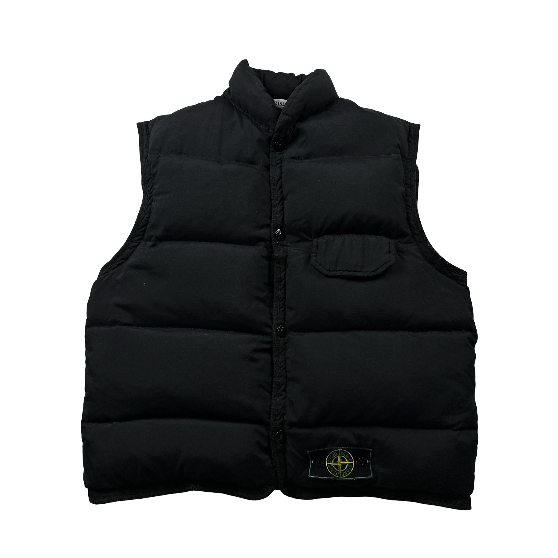 Stone Island Vintage 1994 Down Filled Green Edged Puffer Gilet
