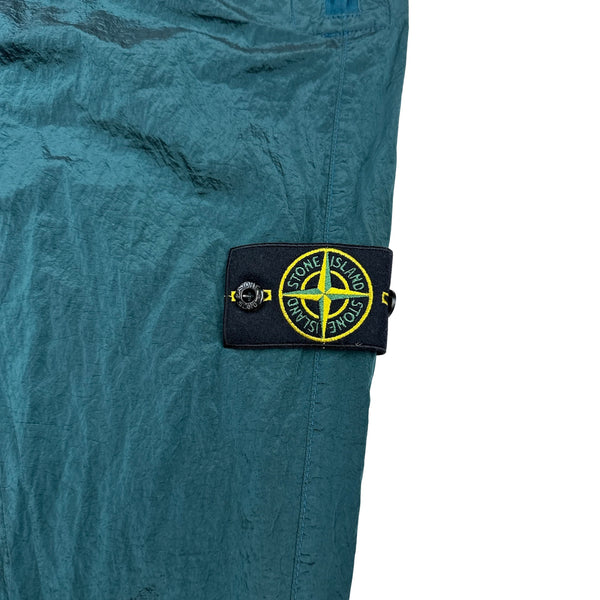 Stone Island 2023 Turquoise Nylon Metal Econyl Trousers - Medium