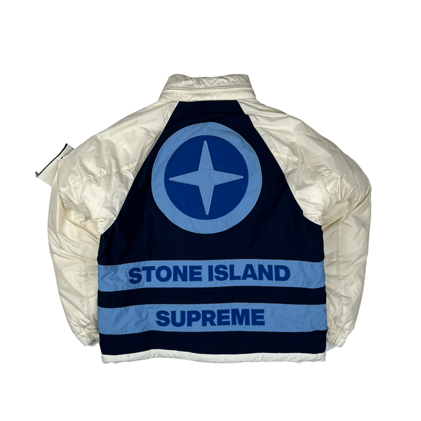 Stone Island x Supreme 2023 Tela Logo Reversible Down Puffer Jacket - Small