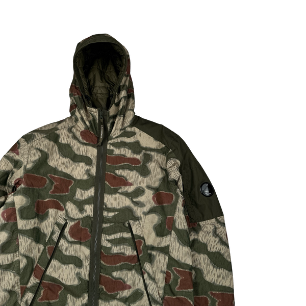 CP Company 50 Fili Woodland Camo Hooded Jacket - Large