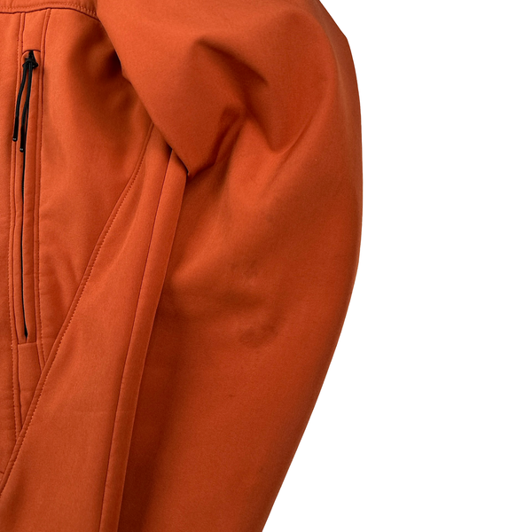 CP Company Burnt Orange Fleece Lined Goggle Soft Shell Jacket - Medium