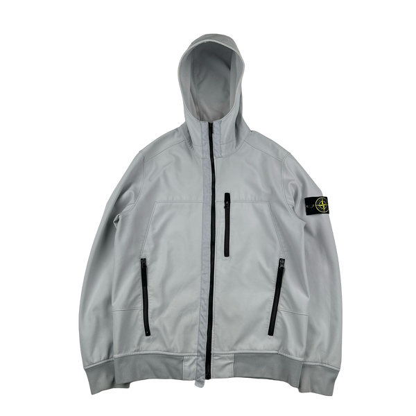 Stone Island 2018 Icy Blue Soft Shell R Jacket - Large