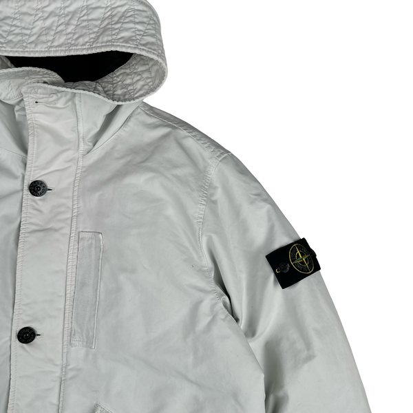 Stone Island 2022 White David TC Down Puffer Jacket - XXL