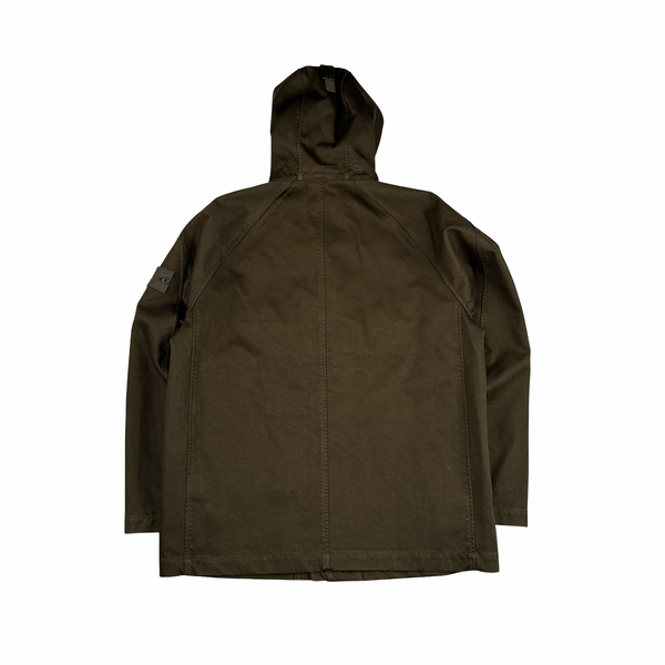 Stone Island Khaki Ghost Raso Gommato Double Jacket - XL