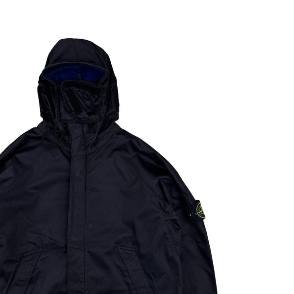Stone Island 2004 Navy Raso Floccato Riot Mask Sniper Jacket - Medium