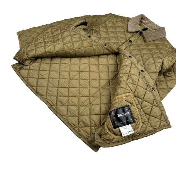 Barbour Beige Diamond Quilted Jacket - Large