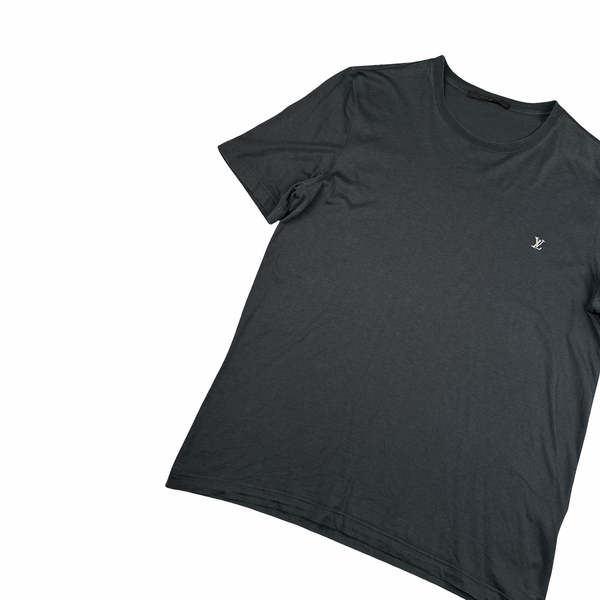 Louis Vuitton Grey Emblem Cotton T Shirt - Large