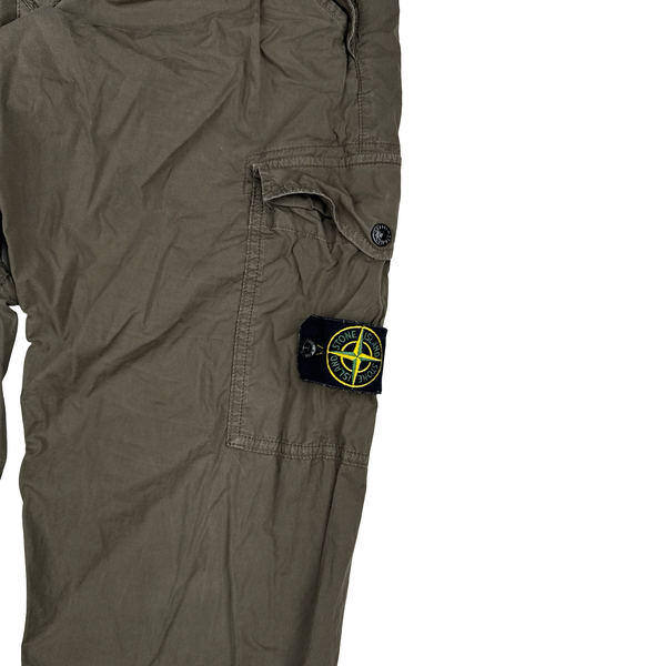 Stone Island Khaki RE T Cargo Trousers - 32"