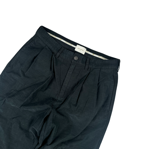 Aimi Leon Dore Black Pleated Cotton Trousers - 30"
