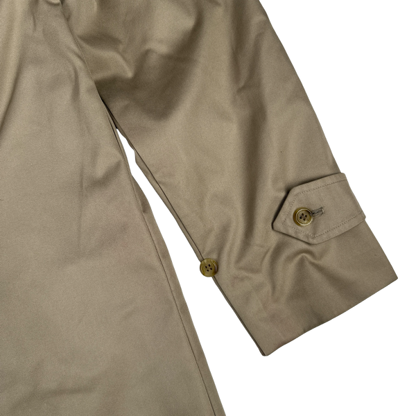Burberry Nova Check Lined Tan Long Trench Coat - Large