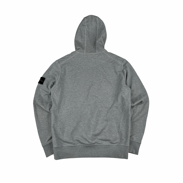 Stone Island 2022 Grey Cotton Pullover Hoodie - Medium