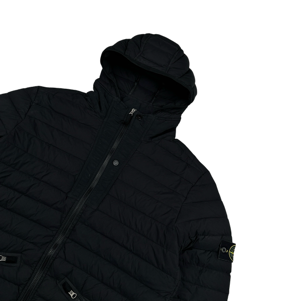 Stone Island 2019 Black Loom Woven Down Puffer Jacket - XL