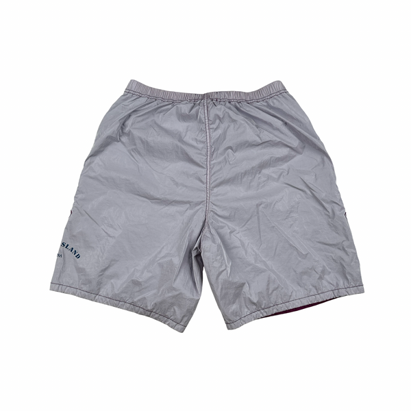 Stone Island 2023 Purple Prismatico Ripstop Reflective Marina Shorts - 30"