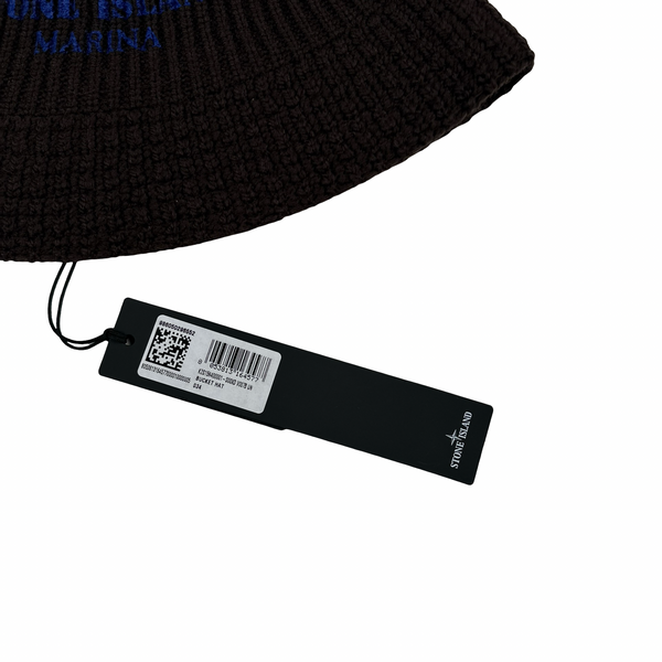 Stone Island Marina Brown Knitted Bucket Hat