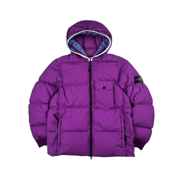 Stone Island Fuchia Purple Naslan Light Watro Down TC Puffer - XL
