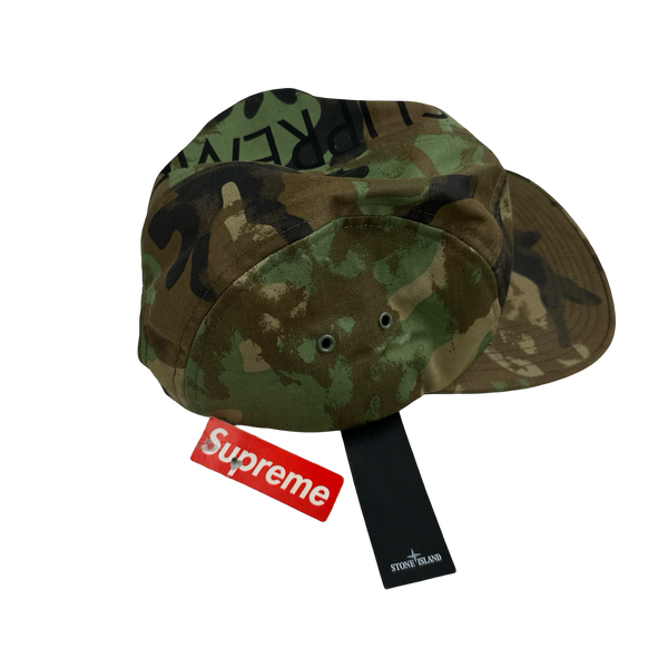 Stone Island x Supreme 2016 Camo 4 Panel Spellout Cap
