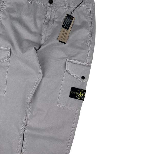 Stone Island 2024 Grey RE Fit T Cargo Trousers - 31"