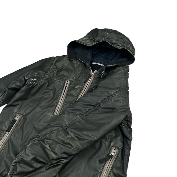 Stone Island 2010 Green Liquid Reflective Jacket - Medium