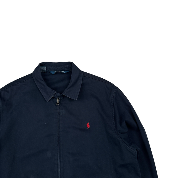 Ralph Lauren Navy Harrington Zipped Jacket - XL