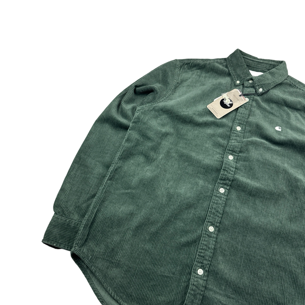 Carhartt WIP Green Corduroy Buttoned Overshirt - Medium