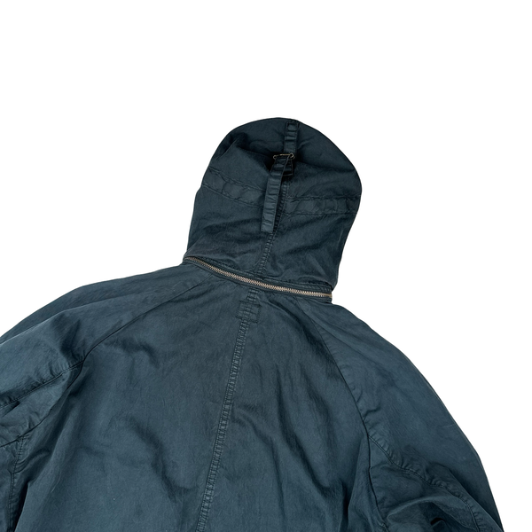 CP Company Vintage Blue Cotton Belted Mille Miglia Jacket - Large