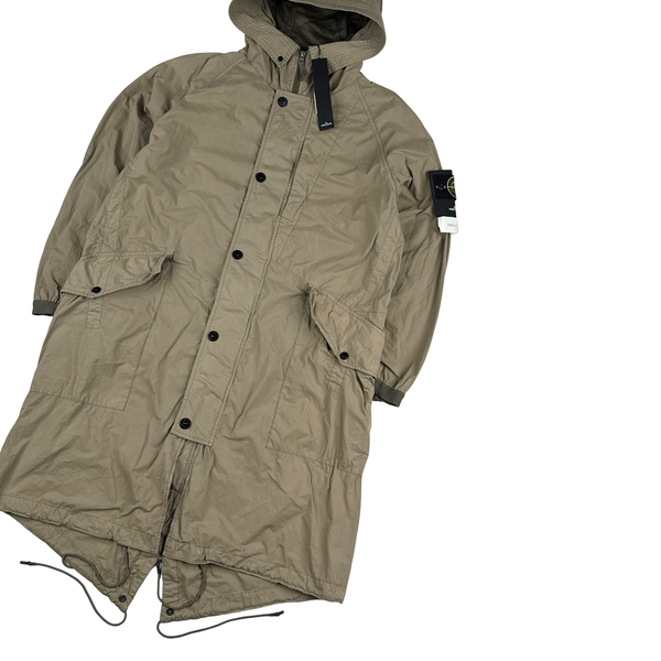 Stone Island Oil David TC Fishtail Lightweight Parka Jacket - XL