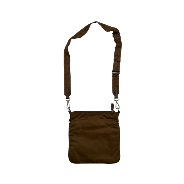 Prada Brown Nylon Emblem Side Bag
