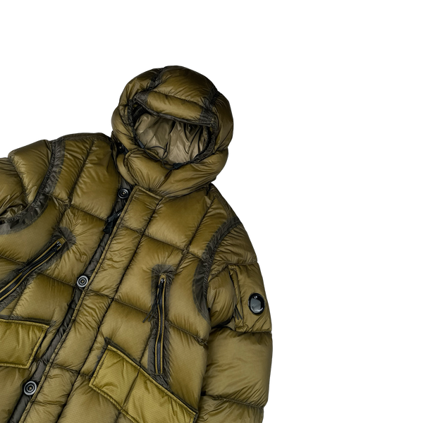 CP Company Khaki DD Shell Long Parka Down Puffer - Small