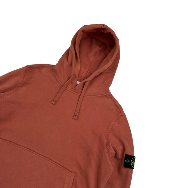 Stone Island Terracotta Cotton Pullover Hoodie - XL