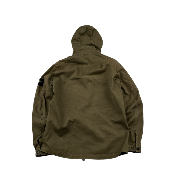 Stone Island 2016 Khaki Thick Cotton Hooded Overshirt - Medium