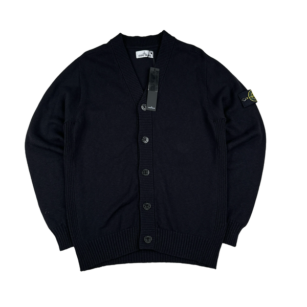 Stone Island 2022 Black Knitted Buttoned Cardigan Jumper - Large