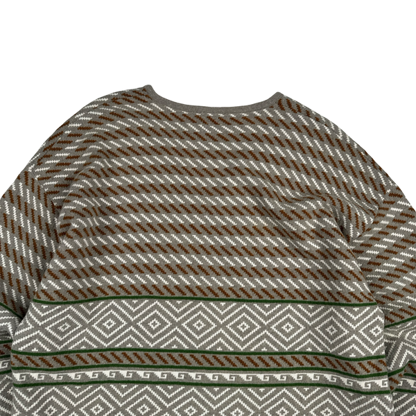 CP Company Vintage Spellout V Neckline Patterned Knit - XL