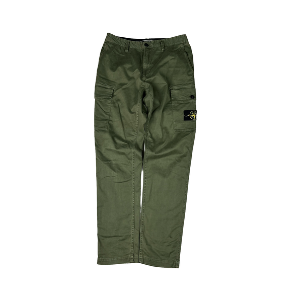 Stone Island 2021 Grey Slim Fit Cargo Trousers - 33"