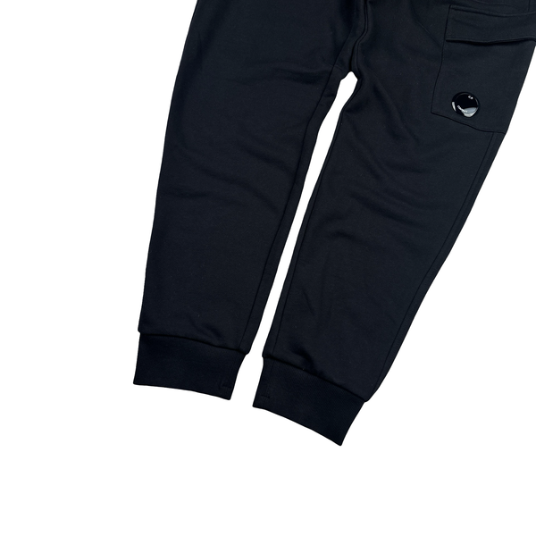 CP Company Black Cotton Lens Viewer Joggers - XL