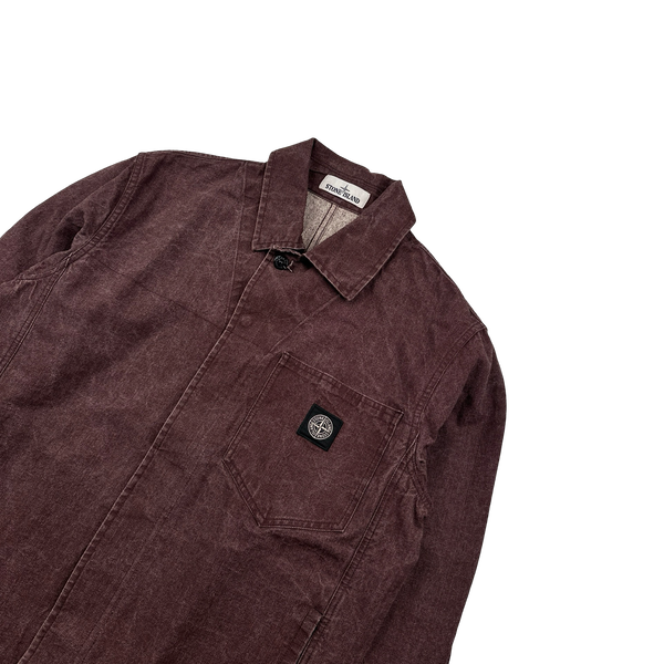 Stone Island 2019 Panama Placcato Denim Jacket - Large
