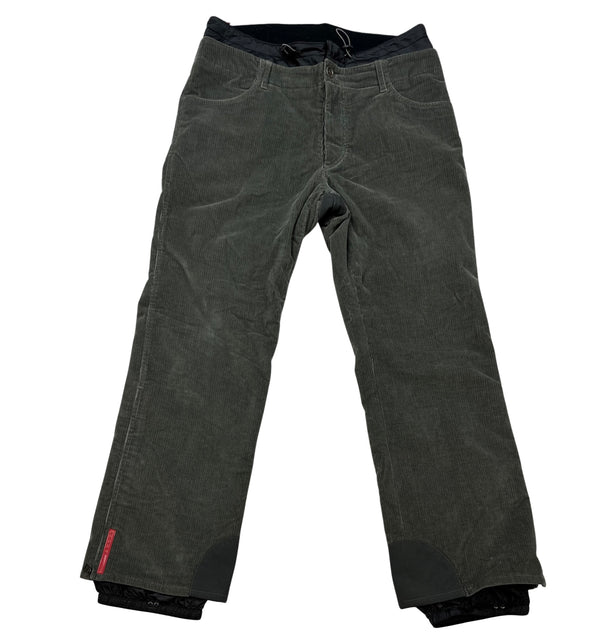 Prada Corduroy Baggy Fit Ski Trousers - 36"