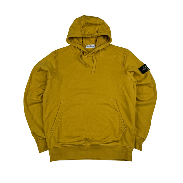 Stone Island 2024 Yellow Hooded Sweatshirt - Large