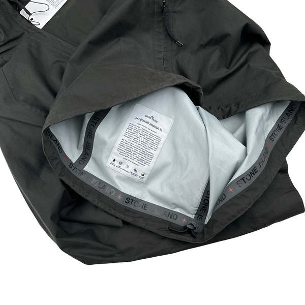 Stone Island 2021 Black Jacquard Marina 3L Jacket - XL