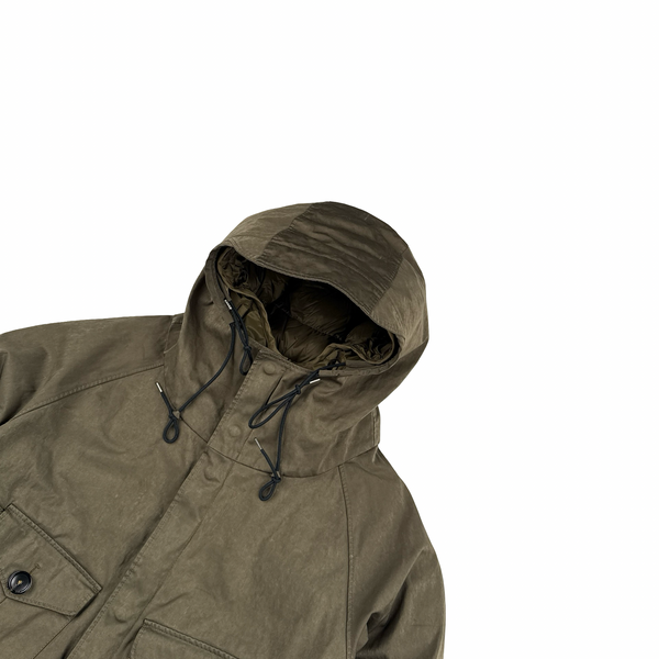 Ten C Khaki Multi Pocket Tempest Anorak Down Lined 2 in 1 Jacket - XL
