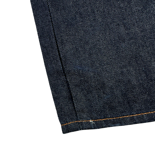 Bape Raw Denim Baggy Fit Spellout Graphic Jeans - 38