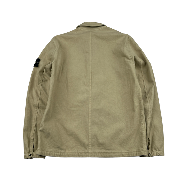 Stone Island 2021 Tan Thick Cotton Overshirt Jacket - Small