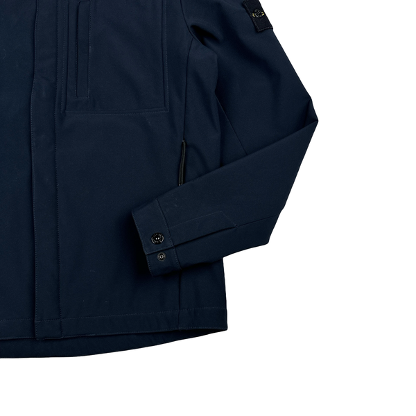 Stone Island 2016 Navy Fleece Lined Soft Shell R Jacket - Medium