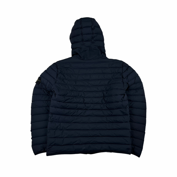 Stone Island 2019 Navy Loom Woven Down Puffer Jacket - Small
