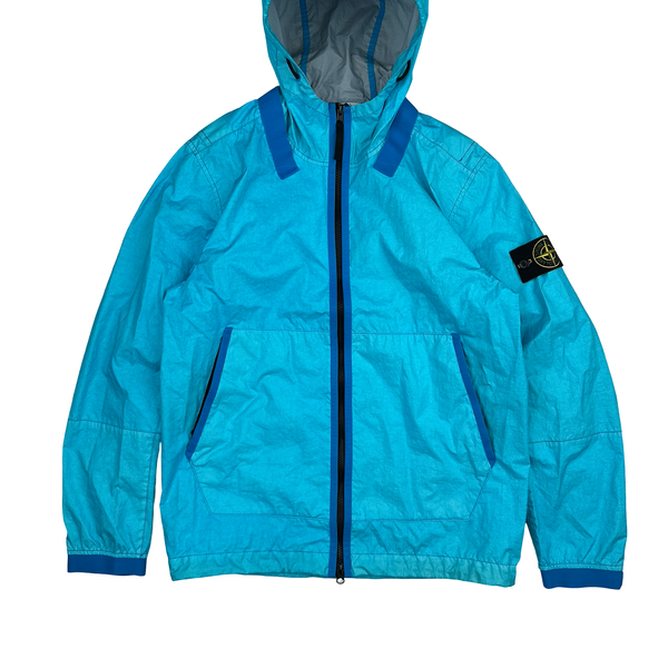 Stone Island 2021 Blue Membrana TC 3L Rain Jacket - Small